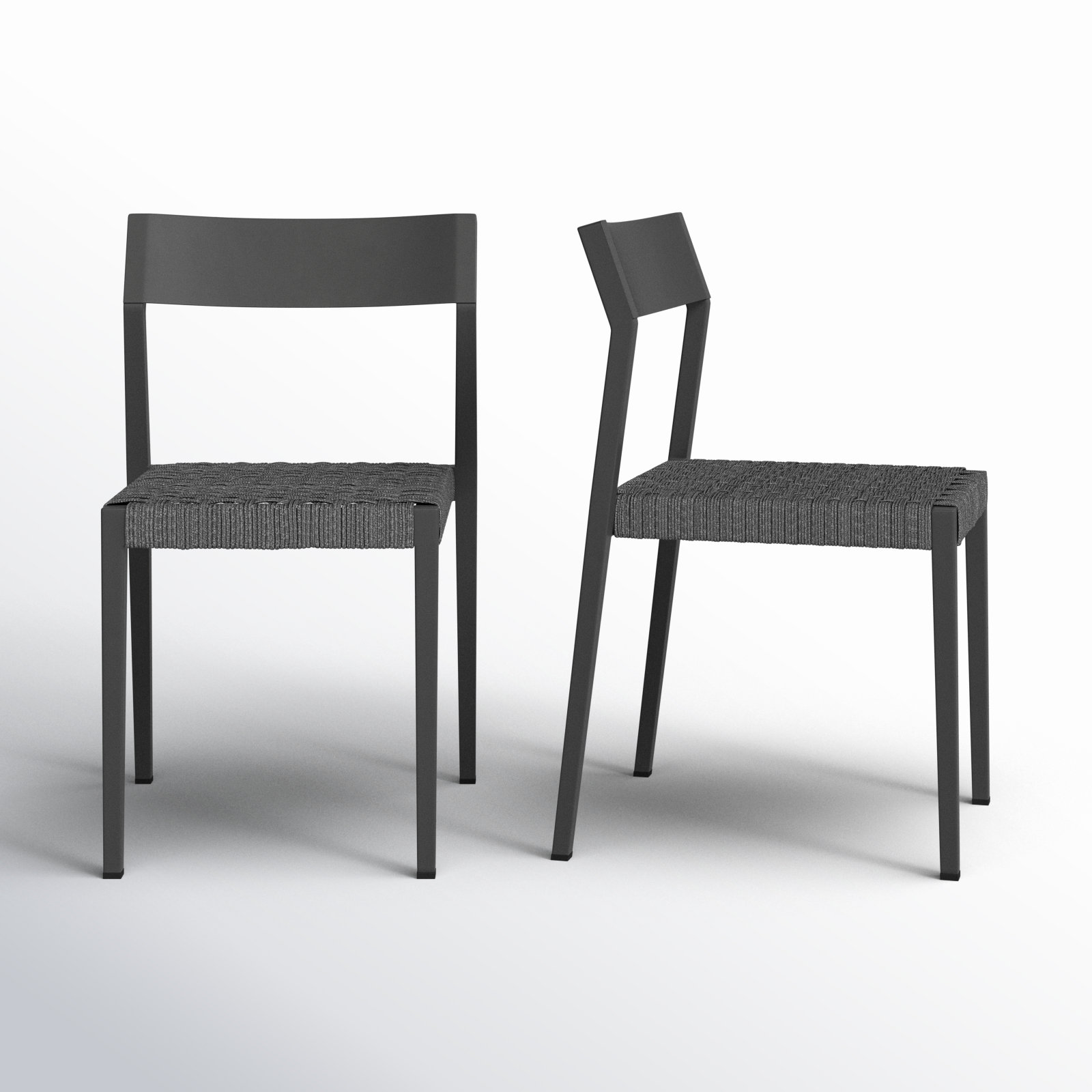 Rosier Premium All-Weather Wicker Outdoor Stacking Dining Side Chair