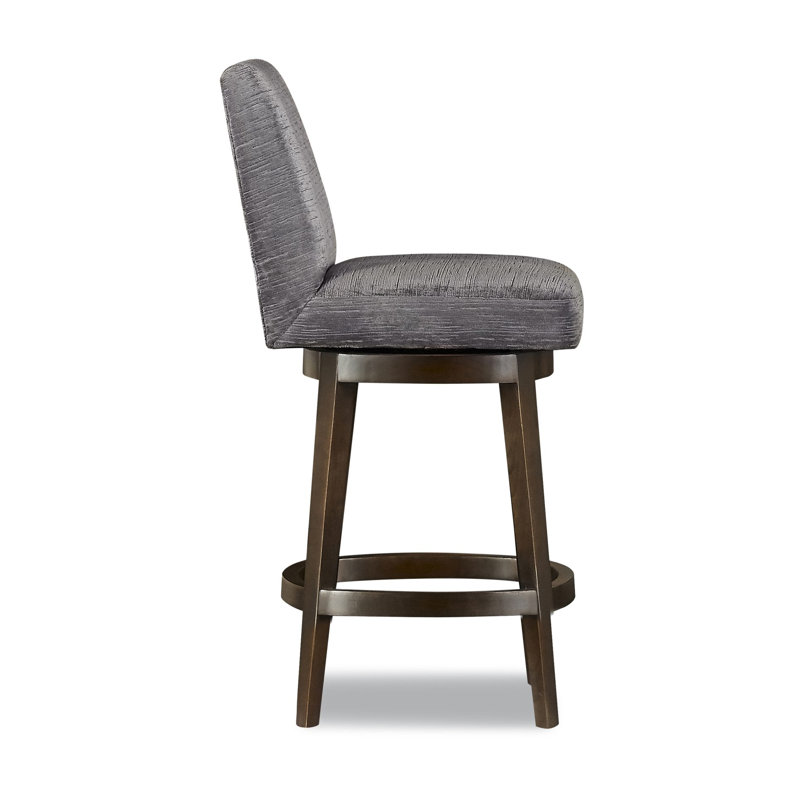 Swivel Upholstered Bar Stool with Solid Wood Frame, 61703-78