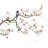 White Magnolia Tree Wall Decor Stickers