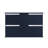 55'' W  X 35'' H Surface Framed Medicine Cabinet With Mirror  And 9 Fixed Shelves,Navy Blue-827963054