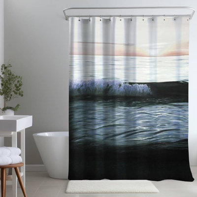 Shower Curtain CO149 – Polyester Shower Curtain, Dye Sublimation Print, 71" W × 74" L