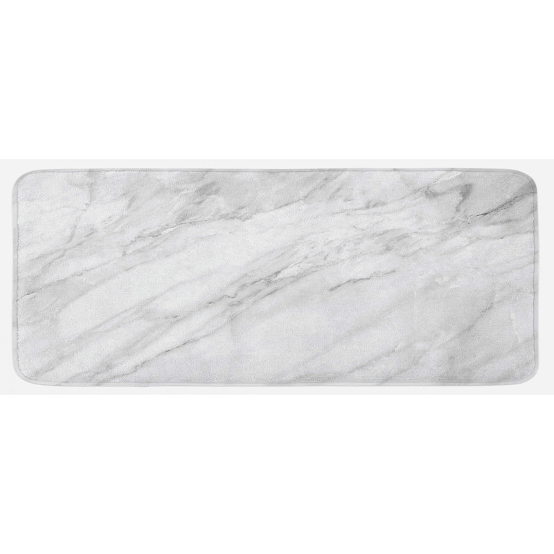Tapis de cuisine blanc / gris pâle