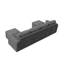 Canapé modulaire avec rangement en U Anureet Latitude Run®-968074297