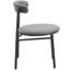 Larue Collection Modern Dining Chair Fabric Seat In Black Steel-1290049189
