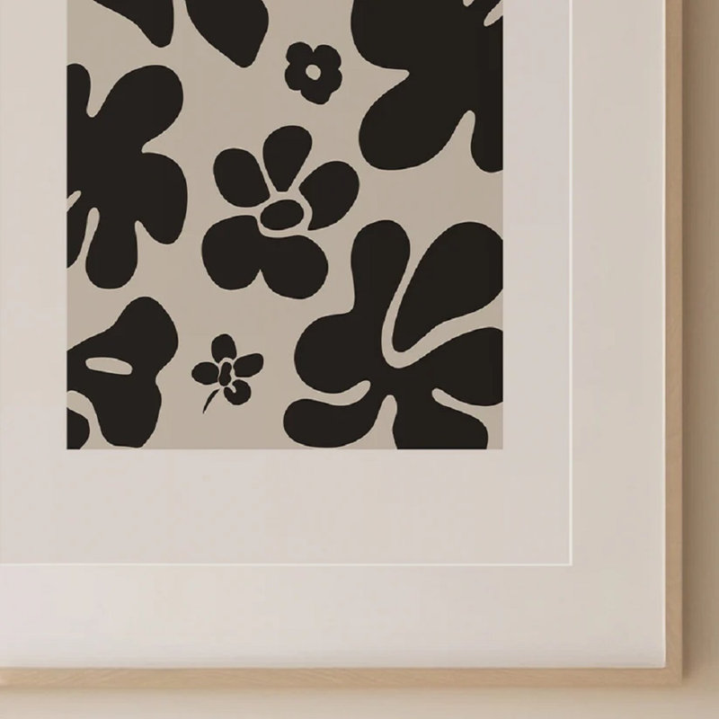 Abstract Flower Print, 60cm H x 42cm W