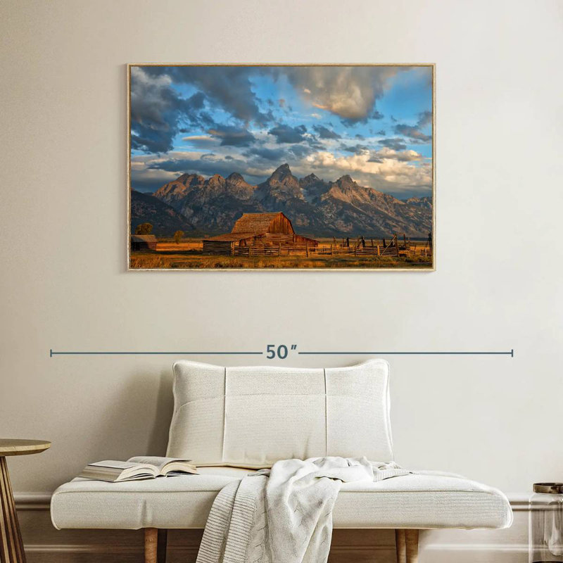 Rustic Wyoming, Cadre flottant en bois naturel, 43 po x 29 po