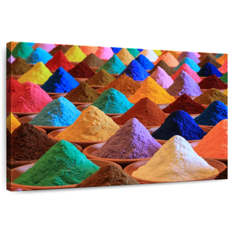 Yarlin Indian Powder Paints, 34" H x 51" W