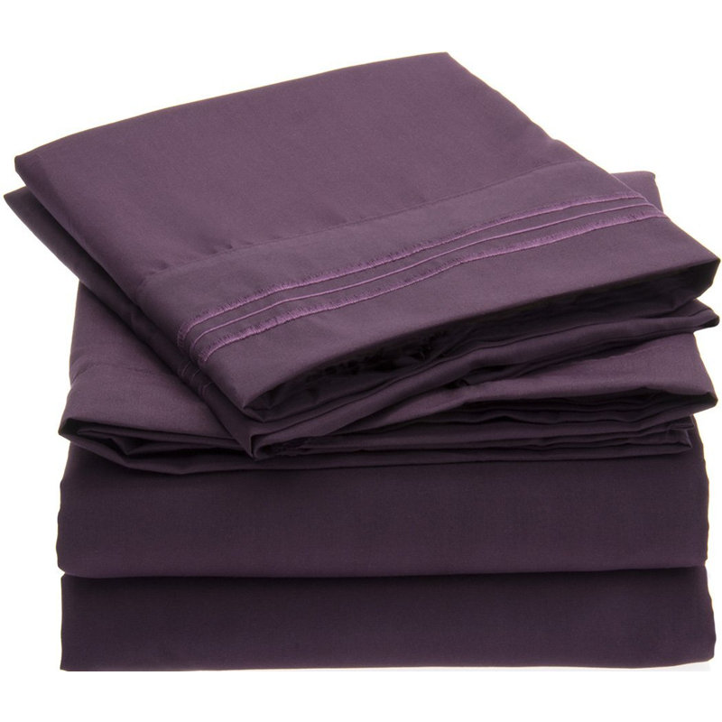 Lux Decor 6-Piece Ultra-Soft Microfiber Sheet Set Deep Pocket Fitted Sheet, Wrinkle & Fade-Resistant, Hotel Quality Bedding