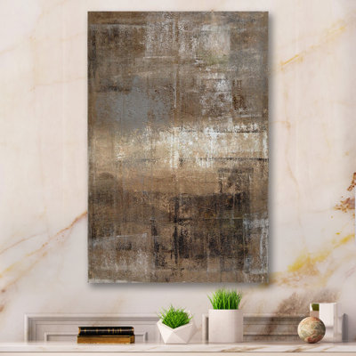 " Brown Meets Grey Abstract Art VII "