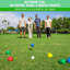 Ensemble de mini jeu de pétanque de format voyage de 65 mm avec 8 balles, Pallino, sac fourre-tout et corde à mesurer Gosports