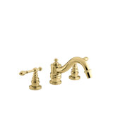 Iv Georges Brass Deck-Mount Bath Faucet Trim for High-Flow Valve with Lever Handles, Valve Not Included