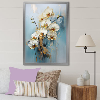 Orchidée bleue et bleue sur toile