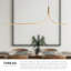 Thread 5-ft Gold dimmable LED Linear Pendant-151763067-151763066