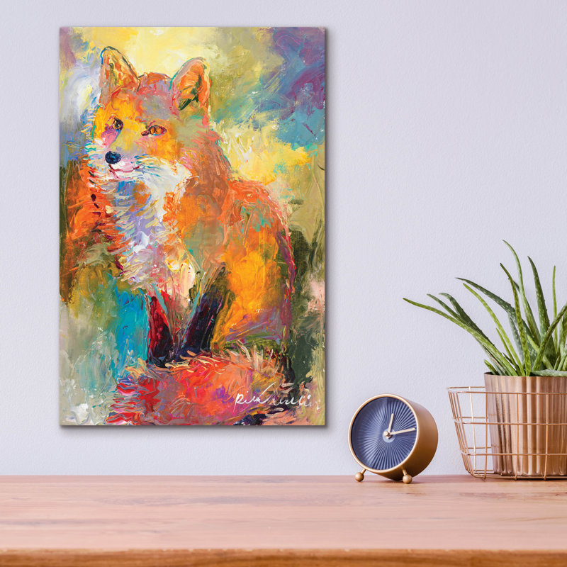 " Fox " by Richard Wallich, 16" H x 12" W x 0.13" D