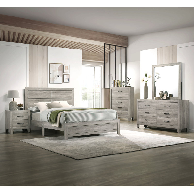 1Pc Two-Drawers Nightstand Bed Side Cabinet