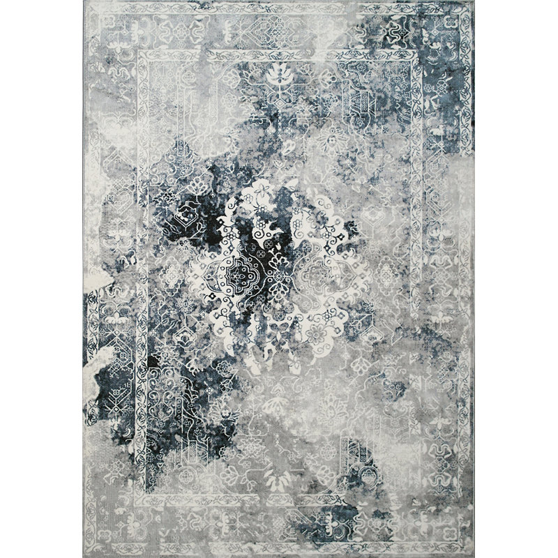 Tapis oriental gris Ted, Rectangle 2 pi x 3 pi 7 po