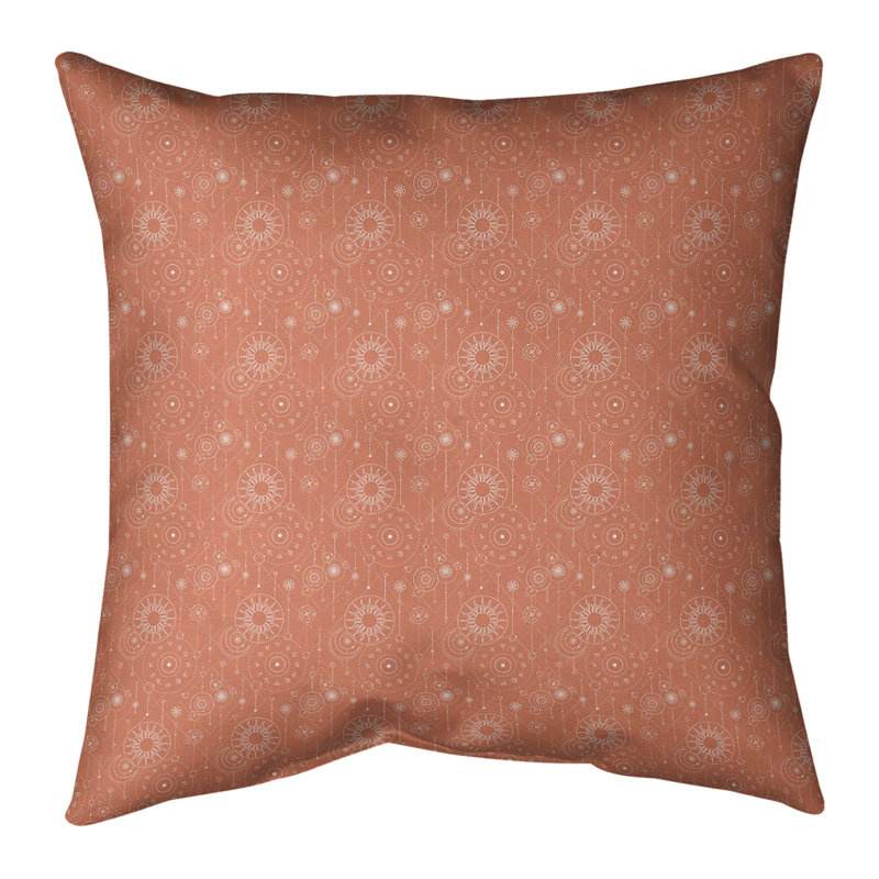 Place de l'astrologie Katelyn Elizabeth, Bourre en polyester, 20 po x 20 po, Orange/Blanc