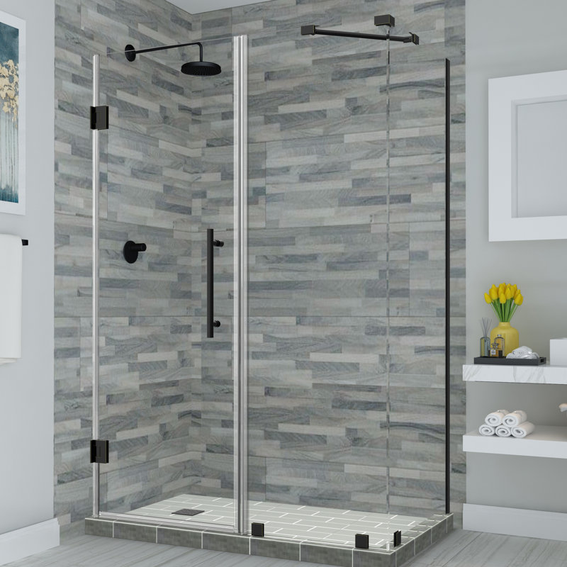 Bromley Frameless 38.38" x 72" Rectangle Hinged Shower Enclosure