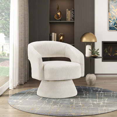Chaise avec accoudoirs rembourrée en velours côtelé Modern Modern
