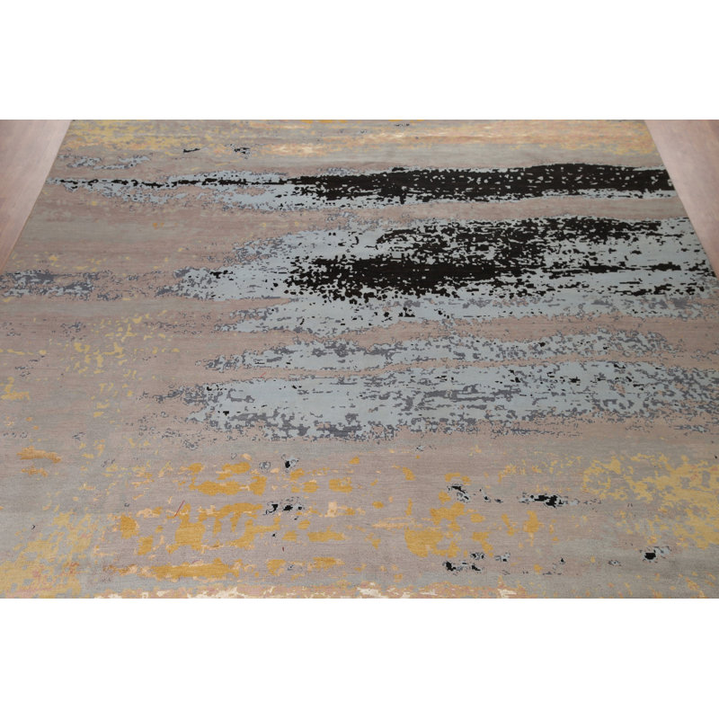 Vegetable Dye Abstract Large Rug 13x18