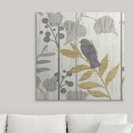 « square vi », impression Garden Leaves, H 35 po x l 35 po x P 1,5 po, Toile