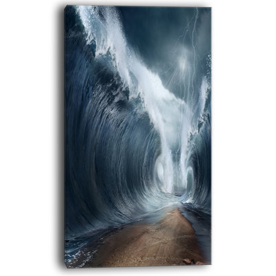 " Waves over the Parted Sea Path " Print