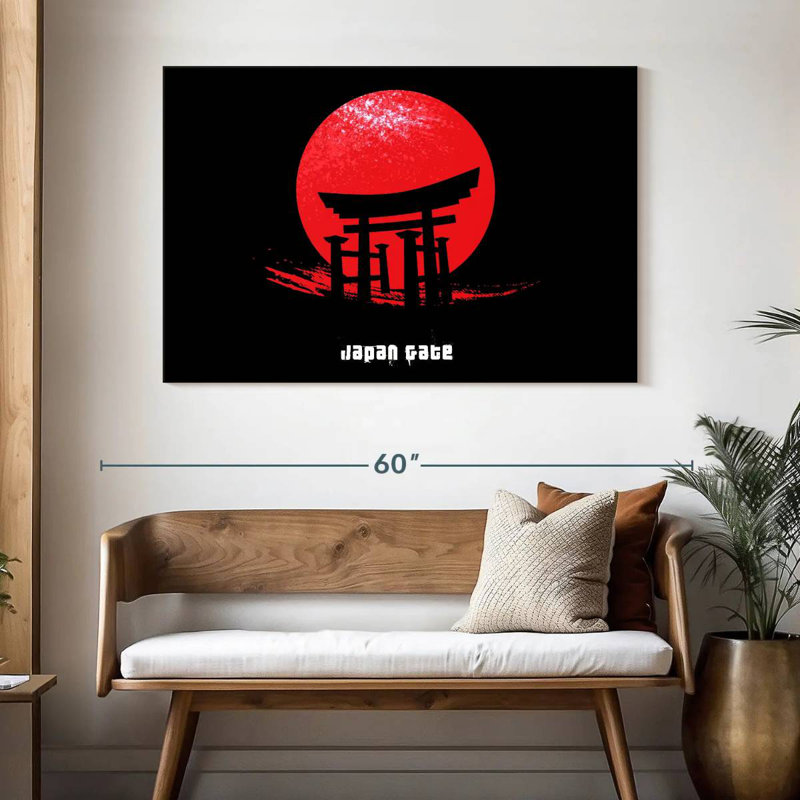 Lilie Japan Gate Sign, 32" H x 48" W