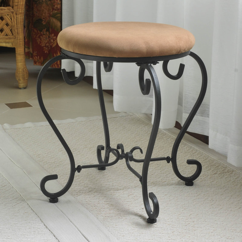 Tabouret de coiffeuse Apisan, Brun