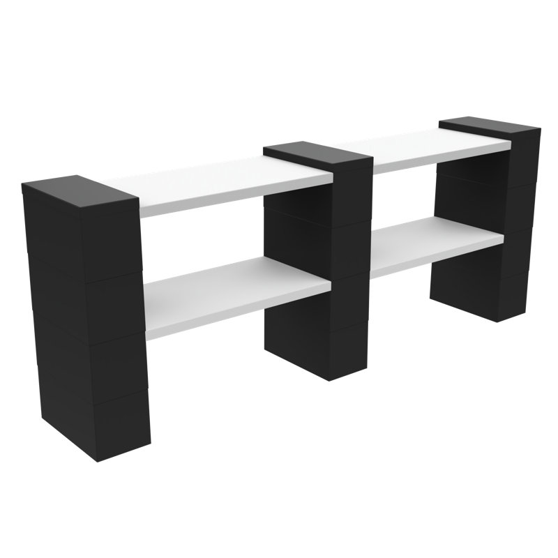 72 " W Adjustable Shelving Unit, Black
