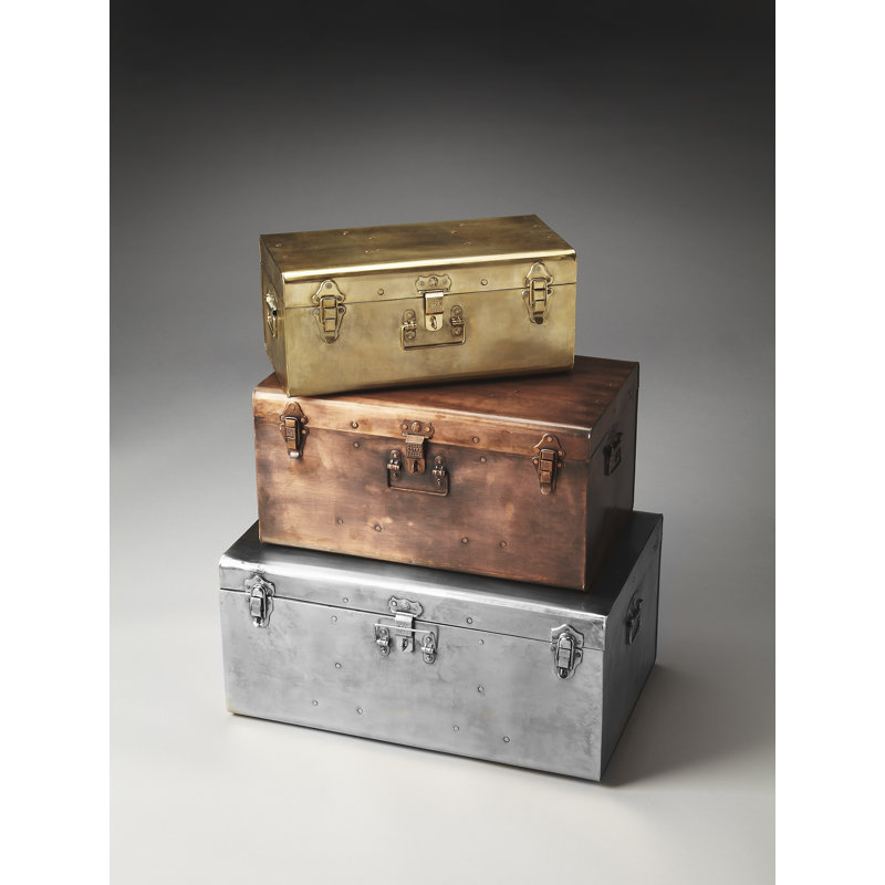 Cammy Iron Storage 3 Piece Trunk Set