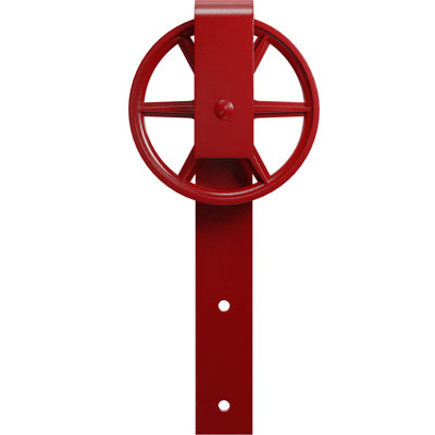 Premium Wagon Wheel Roller Hanger Steel Single Door Barn Door Hardware Kit Standard Single