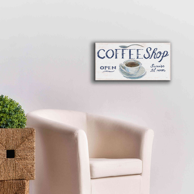 «White Barn Signs II Navy» par Sue Schlabach, estampe numérique sur toile, L 24 po x H 12 po