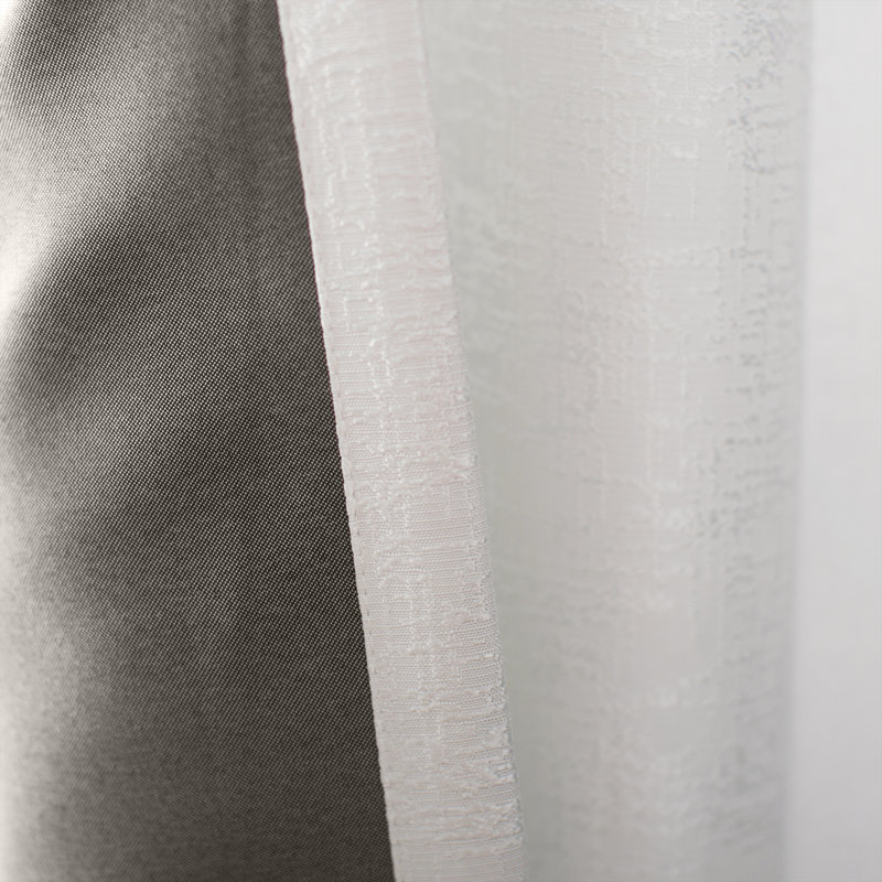 Aithley Solid Thermal Rod Pocket Curtain Panels, 52" W x 108" L, Winter White