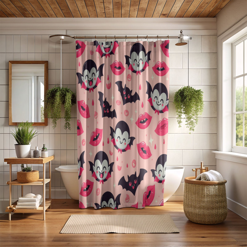 Rideau de douche standard 1 pièce Ghostly Fun, H 74 po x l 40 po