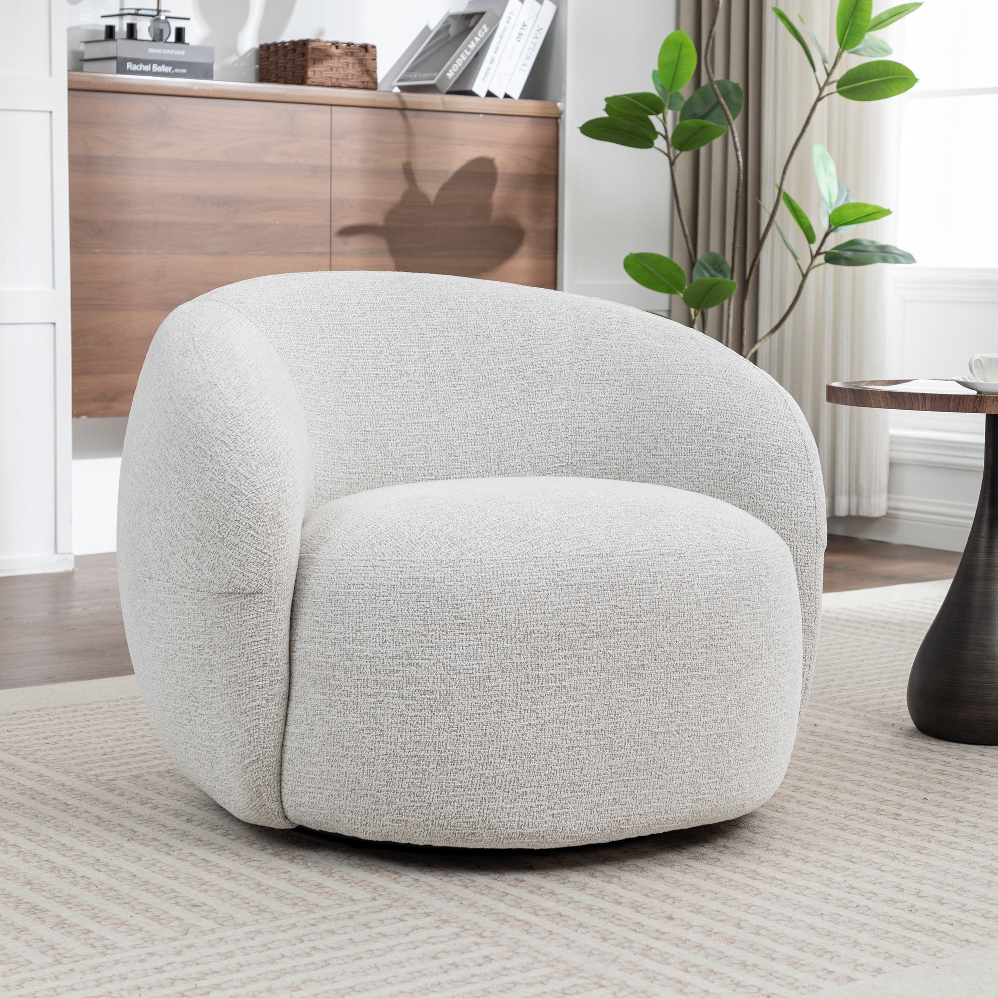 Simona Upholstered Swivel Chair
