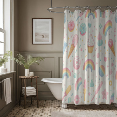Rideau de douche 1 pièce Sprinkle Magic