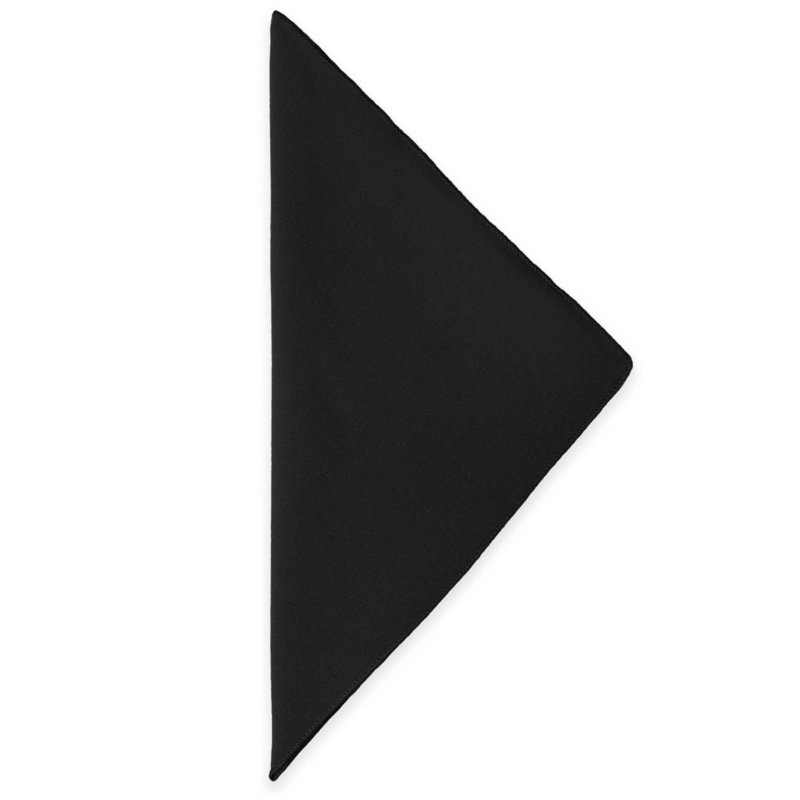 Aizhan Polyester Square Napkin, Black, 10" x 10"