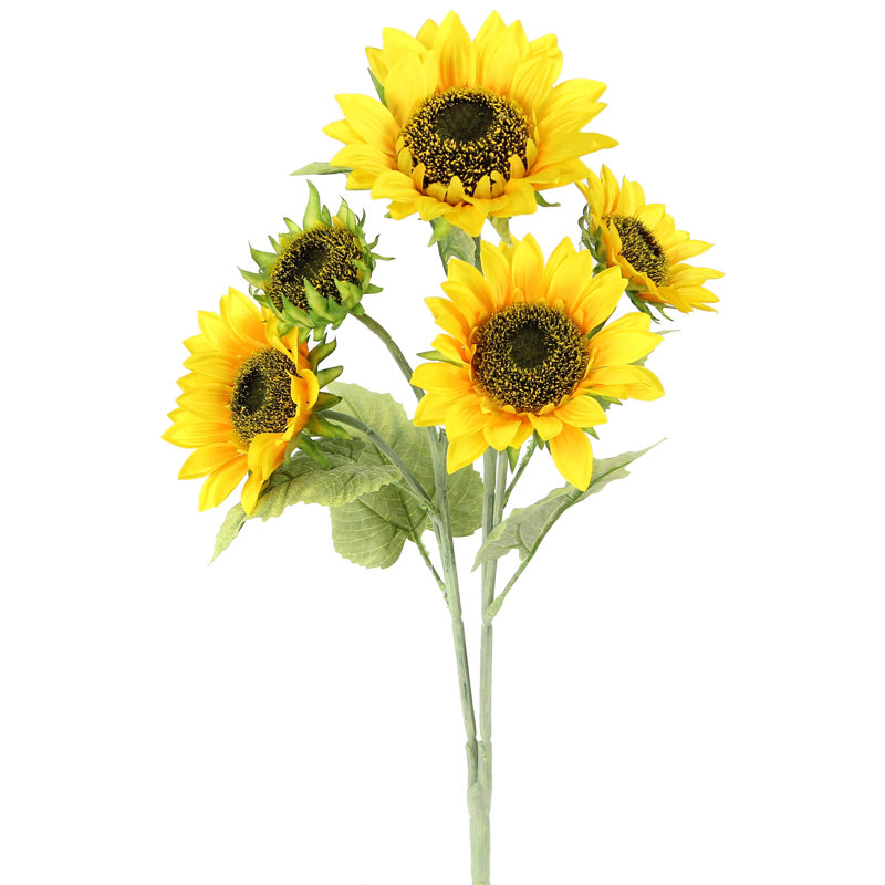 Tige de tournesol pleine floraison, H 25 po x l 11 po x P 7 po
