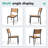 12 - Person Aluminum Rectangular Outdoor Dining Set with Umbrella Hole and Stackable Chairs-826710995