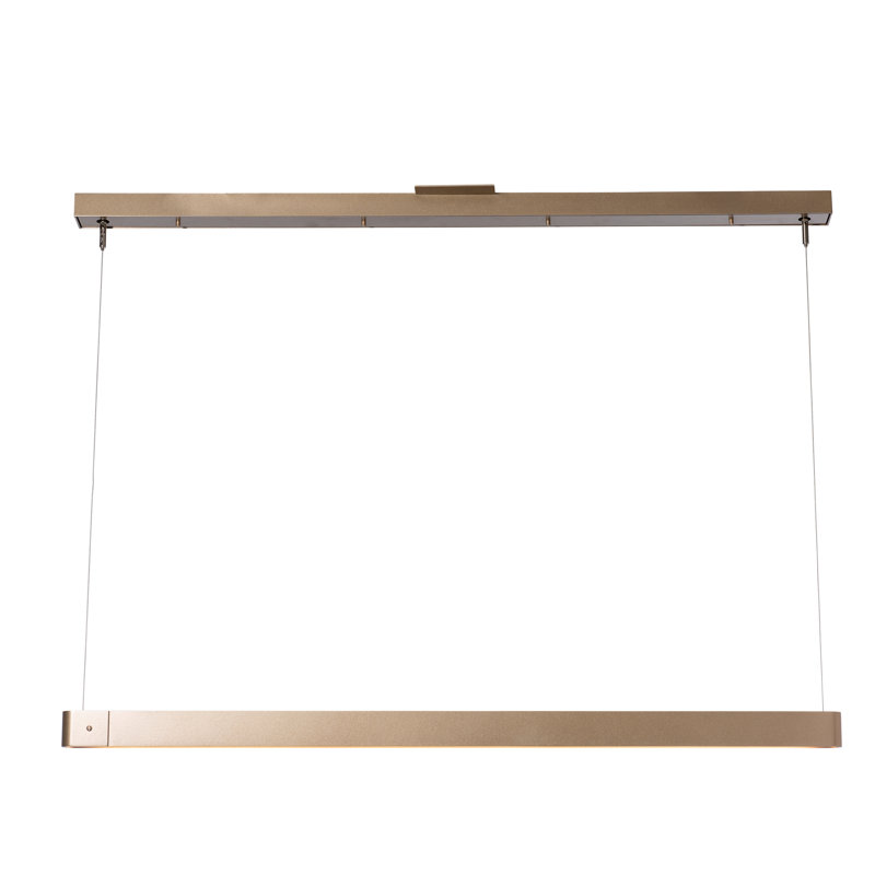 Fold 1 - Light Kitchen Island Linear LED Pendant, Soft Gold