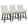 Aleksy Swivel Upholstered Counter Stool with Solid Wood Frame
