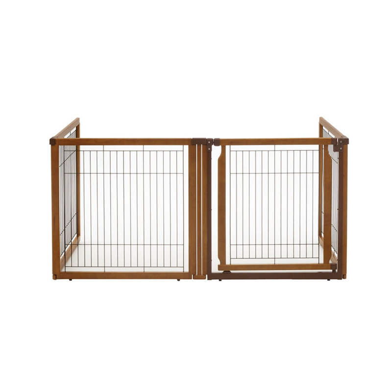 Richell Wood Free Standing Pet Gate With Door