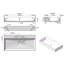 Lavabo vasque rectangulaire à fixation murale 36 po x 18 po à surface solide avec trou pour robinet