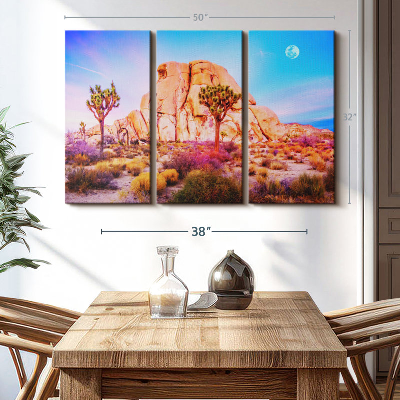 Nature, "Joshua Tree National Park, reproduction d'art sur toile" sur, H 32 po x l 50 po x P 1,25 po