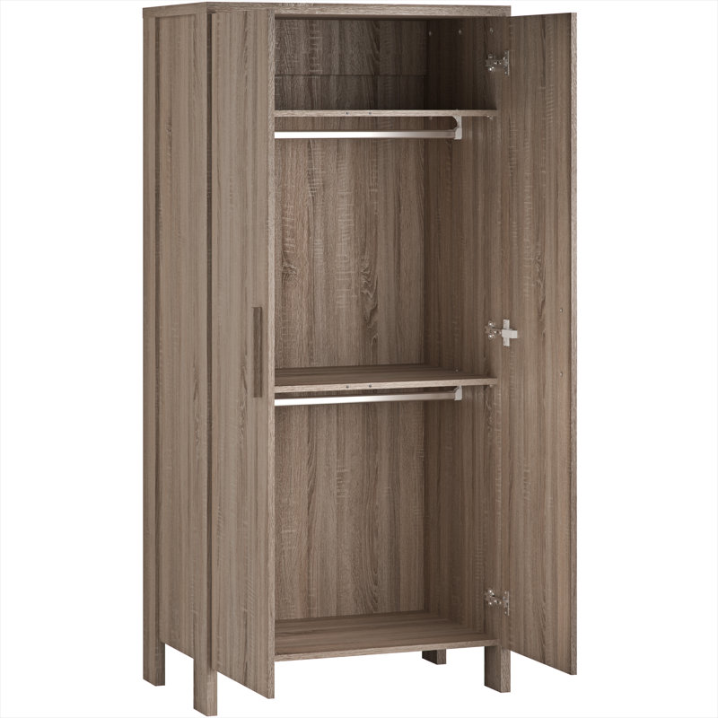 Wardrobe - Nordic White, Dark Brown