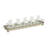 Urmas Decorative Rectangular Metal Tray with Handles and 5 Glass Vases