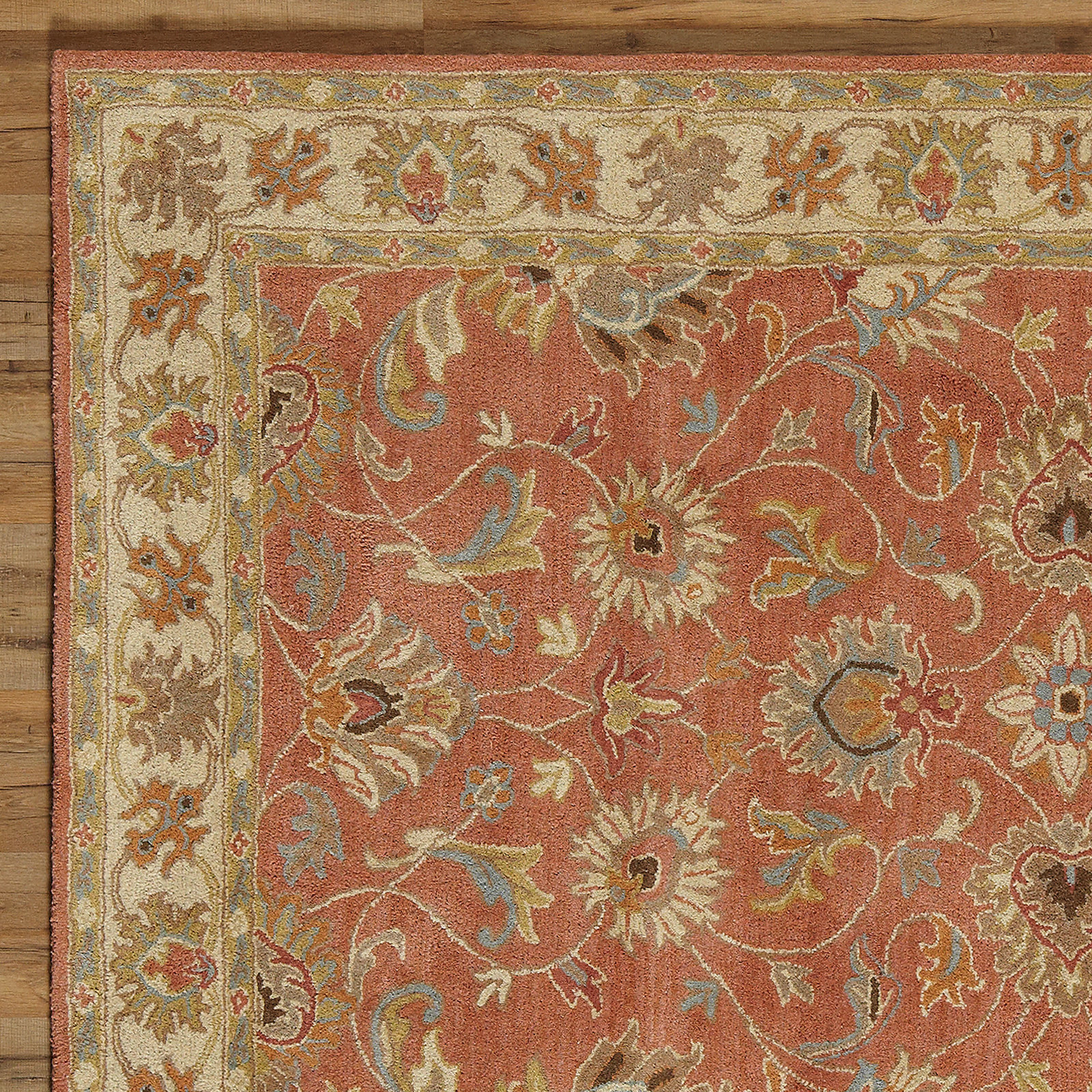 Arden Handmade Wool Orange Rug, Rectangle 10' x 14'