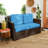 Outdoor 5'' Loveseat Seat / Back Cushion-515289192