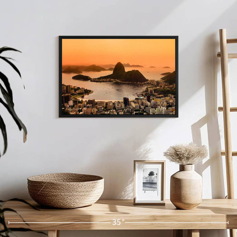 Rio de Janeiro, 19 po x 13 po, Cadre flottant noir