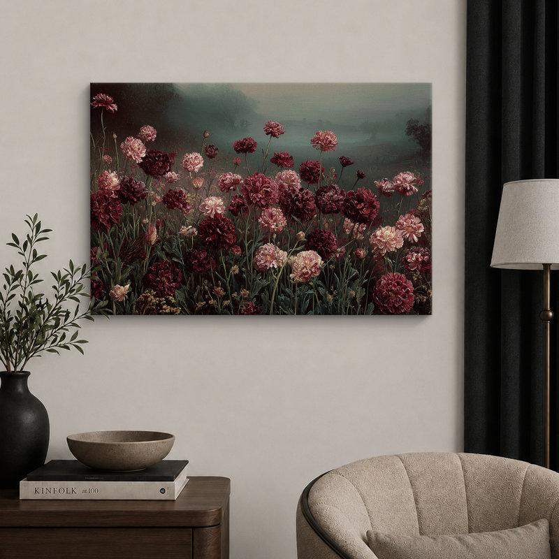Impression sur toile encadrée très sombre Moody, Toile tendue, H 32 po x l 48 po x P 1,5 po